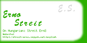 erno streit business card